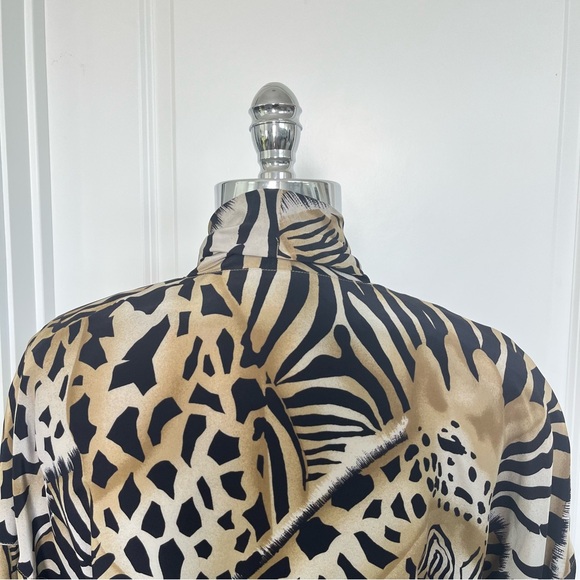 Vintage 1980’s Escada Silk Animal Print Blouse - Picture 7 of 12